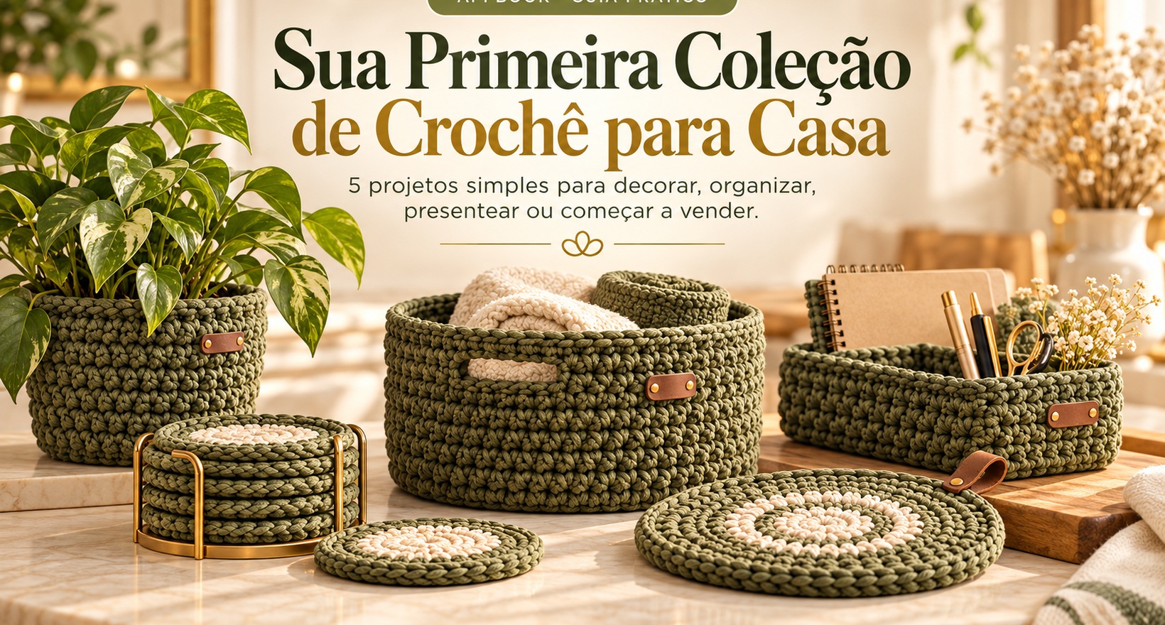 Sua Primeira Coleção de Crochê para Casa